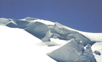 Eisbruch am Monte-Rosa-Gletscher