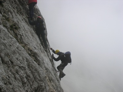Abstieg nach dem Hinteren Fenster