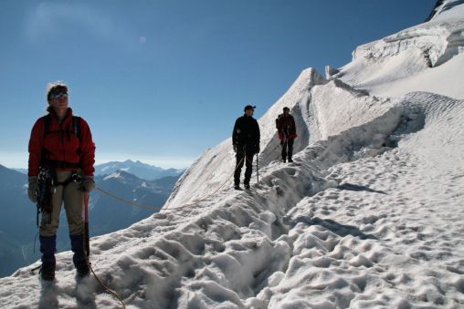 Im Aufstieg zum Ortler