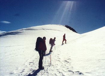 Im Anstieg zum Gipfel